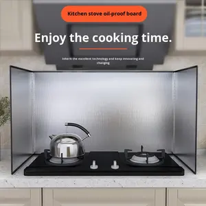 <span class=keywords><strong>Protection</strong></span> anti-éclaboussures en acier inoxydable pour la cuisson, isolation thermique, <span class=keywords><strong>protection</strong></span> anti-éclaboussures pliable, bouclier de cuisinière, accessoires de cuisine HDJL - Product Image 3