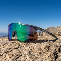 Lunettes de Soleil de Sport Cyclisme Coupe-Vent Monobloc en Gros Unisexe avec Logo Personnalisé Monture PC Verres Miroir Protection UV