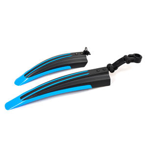 Guardabarros Universal para Bicicleta, Guardabarros Delantero y Trasero para Bicicletas de Montaña de 20, 22, 24, 26 Pulgadas, Ajustable, Material PP, Azul y Negro - Product Image 1