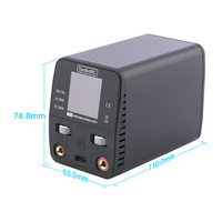 Fuente de Alimentación Mini Ajustable ToolkitRC P200 V2 200W 30V 10A GaN, Entrada AC/DC, USB-C PD65W, Pantalla IPS para Batería de Dron RC FPV