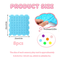 Tapis de jeu sensoriel pliable en silicone pour bébé, motif personnalisé, doux, sûr et écologique, pour stimuler la perception tactile