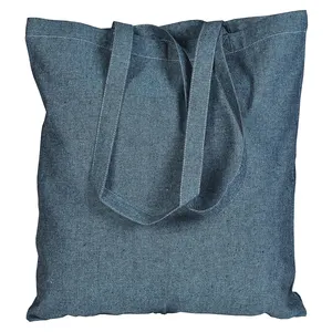 Moda geri dönüşümlü pamuk kanvas yeniden kullanılabilir bakkal çevre dostu sağlam hafif alışveriş taşıma çantası