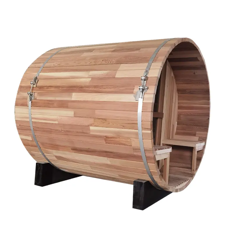 Hot Modellen Outdoor Red Cedar Infrarood Sauna Outdoor Infrarood Barrel Sauna