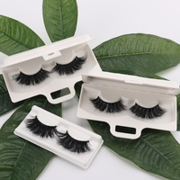 Cils en Fibre Végétale Écologique Marque Personnalisée Wispies Faux Cils 3D Faits Main Bande en Coton Noir Épaisseur 0,07 mm BIO