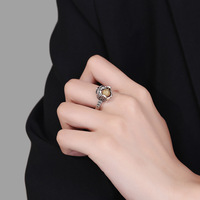 Bague Pixiu style ethnique rétro, unisexe, rotative, style artistique, personnalisé, à la mode, simple, accessoire de niche fait main