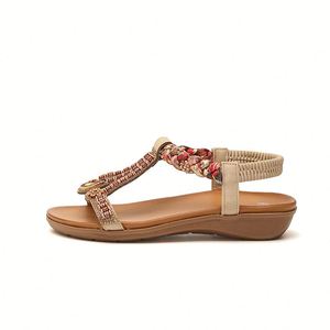 Summer New All Match Fashion Trendy Women Sandals Elastic Strap Lightweight Comfortable Casual <b>Beach</b> <b>Shoes</b> - Product Image 4