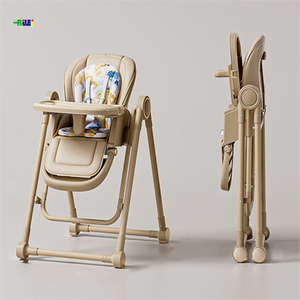 Chaise haute pour bébé 3 en 1 réglable, grande assiette, table à manger pour nourrissons, chaise berçante, pliable, facile à utiliser pour l'alimentation et les repas du bébé - Product Image 4