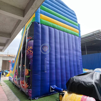 Structure gonflable pour enfants, thème océan, avec toboggan gonflable et souffleur gratuit