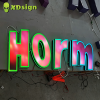 Letras 3D con Luces LED RGB de XDSign Magic-Color para Fiestas, Letreros Publicitarios Personalizados para Exteriores con Control Remoto Bluetooth