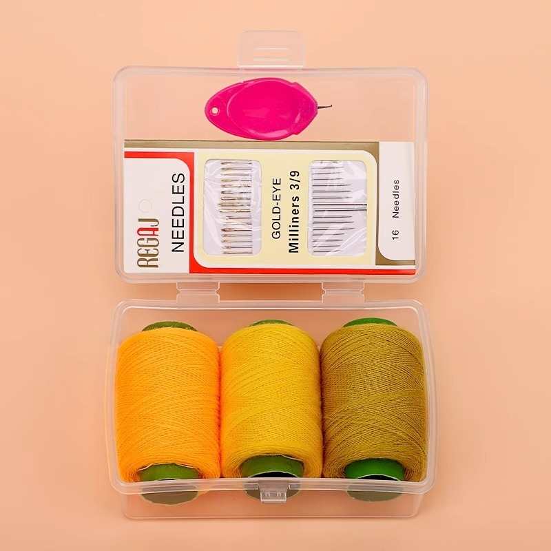 Yellow three-color thread [Box included]