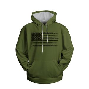 Heavy Duty Men's USA Hoodie Patriotic Print Jersey de bolsillo cosido con doble aguja - Product Image 3