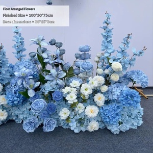 Orchidea Phalaenopsis <span class=keywords><strong>L</strong></span>-142 Blu Cielo, Fiori Artificiali Tinti a Mano per Decorazioni di Sfondo Matrimoniale - Product Image 4