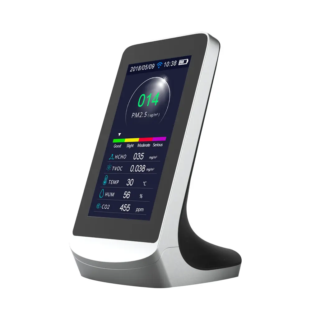Aec Air Kwaliteit Monitor Voor PM2.5 Hcho Tvoc Aqi Professionele Elektrochemische Sensor Wifi Detector Real Time Display