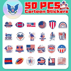 50PCS Independence Day Flag Faith <b>Sticker</b> Decals Luggage Travel Backpack Skateboard Phone Laptop USA Election <b>Sticker</b> - Product Image 3