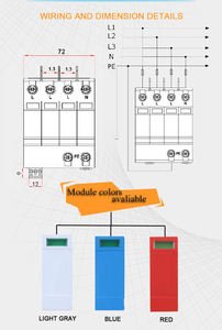 Spd fabricante 460VAC 3 Fase 40ka trueno de los dispositivos de protección Ac, supresor de picos de tensión - Product Image 6