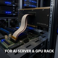 Câble plat personnalisé à 24 broches pour l'IA, assemblage de câbles pour serveurs IA, connecteur IDC, câble plat 28AWG pour serveur IA, GPU, rack, OEM, ODM