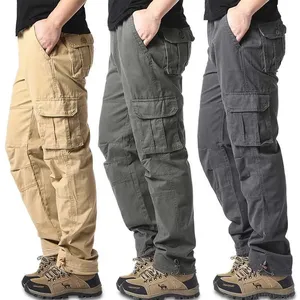 Pantaloni da Uomo all'Ingrosso <span class=keywords><strong>con</strong></span> Tasche Grandi, Larghi, per Sport all'Aperto, Jogging, Vita Elastica, in Cotone, Casual, per Lavoro e Uniforme - Product Image 1