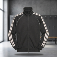 Ensemble de survêtement noir pour homme, respirant, en spandex et nylon, tenue de sport athlétique à fermeture éclair intégrale, collection printemps