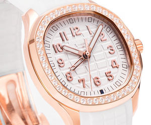 Reloj de Mujer de Alta Gama con Bisel de Diamantes, Esfera Blanca, Cristal de Zafiro Resistente a Arañazos, Correa de Caucho de Alta Calidad para Vestir - Product Image 2