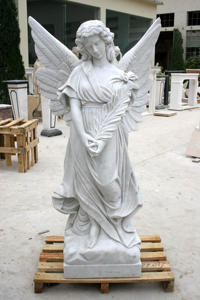 Haute qualité <span class=keywords><strong>jardin</strong></span> décoration extérieure sculpture à la main <span class=keywords><strong>Statue</strong></span> <span class=keywords><strong>en</strong></span> <span class=keywords><strong>pierre</strong></span> à grande échelle Western classique <span class=keywords><strong>ange</strong></span> <span class=keywords><strong>gardien</strong></span> Sculpture - Product Image 6