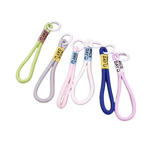Bán buôn phụ kiện Nylon & <span class=keywords><strong>polyester</strong></span> Keychain Dây rope dệt chuỗi đồng bằng RTS kim loại Keyring Quà tặng khuyến mãi - Product Image 4