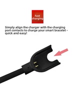 Chargeur pour Xiaomi Smart Band 2 d'origine, Xiaomi Mi Band 3, Xiaomi Mi Smart Bracelet 2/3, câble de charge noir, chargeur USB