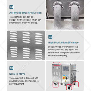 Máquina de Fabricación de Hielo Seco ORME Totalmente Automática de 60 kg/24 h, 3 mm, SUS304, para Conservación de Alimentos y Cadena de Frío - Product Image 5