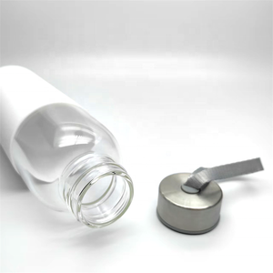 Bouteilles à jus en verre réutilisables écologiques, très vendues sur <span class=keywords><strong>Amazon</strong></span>, avec couvercle en acier inoxydable - Product Image 6