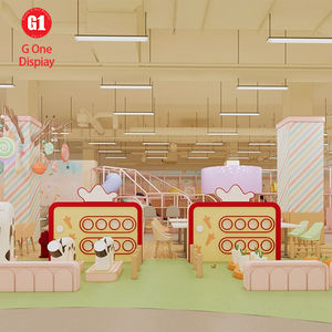 Conception de bar lounge moderne pour aire de jeux, mobilier d'aire de jeux pour enfants sur mesure, rénovation intérieure de restaurant familial - Product Image 2