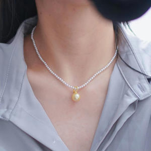 Colgante de Plata S925 con Cuentas Elípticas de 9-13 mm, 31006, Accesorios de Perlas para Hacer Joyas, Base Vacía para Colgante de Collar de Moda - Product Image 4