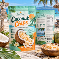 Pochette refermable en mylar anti-odeur avec logo personnalisé pour chips de noix de coco/en-cas