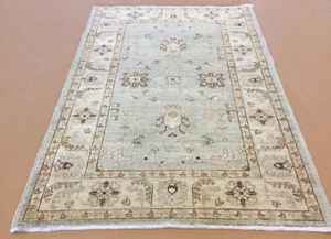 Azul claro Beige Fine Oushak Alfombras personalizadas anudadas a mano disponibles Hecho a mano 2'8 "X 4 '.0" - Product Image 5