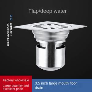 YOTO Drain de sol en acier inoxydable de 3,5 pouces, grand carré, simplicité moderne, <span class=keywords><strong>anti</strong></span>-odeur, <span class=keywords><strong>anti</strong></span>-blocage, pour salle de bain, toilettes - Product Image 2