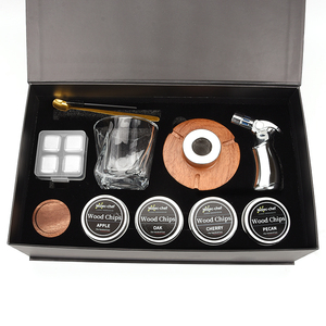 Weibu 2023 sang trọng Cocktail hút thuốc Kit Whiskey khói Kit với ngọn đuốc Whiskey Glass <span class=keywords><strong>ice</strong></span> cubes khác nhau gỗ chip - Product Image 2