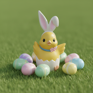 Easter <strong>Egg</strong> PP Ornaments Set Easter Bunny Plastic Ornaments <strong>Egg</strong> Shaped Chick Decorations OEM/ODM Custom Service - Product Image 2
