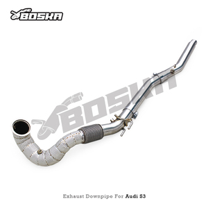ท่อดาวน์ไปป์แบบตรงรุ่นสำหรับ Audi S3 8Y 2.0T ปี 2020-2024 ยี่ห้อ Boska ความหนา 1.5 มม. ผลิตจาก SUS304 พร้อมแผ่นกันความร้อน ท่อตรงสำหรับทดสอบ - Product Image 6