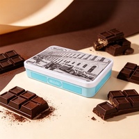 Grande boîte rectangulaire personnalisée vide en fer blanc pour bonbons, biscuits, chocolats, cadeaux alimentaires de Noël et du Nouvel An