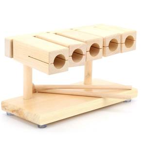 Wholesale Hot-selling Wooden Percussion Block 5 Tones Clapper Rhythm Oak Blocks with Hammer for National Opera <b>Music</b> - Product Image 4