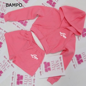 Novità 2026: Completo <span class=keywords><strong>Donna</strong></span> Y2K Streetwear Personalizzato con Felpa e Pantaloncini, Outfit <span class=keywords><strong>Sexy</strong></span> Rosa per l'Estate - Product Image 1