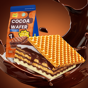 Mangehuafu Wafer Bánh quy sô cô la ngọt ngào hương vị ca cao Shortbread bánh quy nướng Halal chứng nhận đồ ăn nhẹ ngon số lượng lớn Hộp túi - Product Image 2