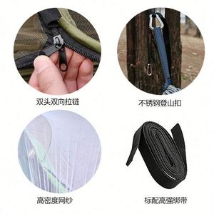 Columpio de Yoga y Pilates de Apertura Rápida Automática, Antimosquitos, para Acampar al Aire Libre, con Soporte de Nylon Antivuelco, para Adultos, 2 Plazas, 300 kg - Product Image 4