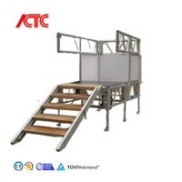 Scène modulaire portable en aluminium et contreplaqué de haute qualité pour événements en plein air, plateforme 4x8, installation rapide, charge lourde 750 kg/m