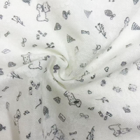 Tissu en polyester tricoté à motif de dessin animé en dentelle, imprimé, pour vêtements et t-shirts – Vente chaude
