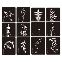 Usine personnalisé réutilisable petit corps tatouage peinture pochoirs luxe étanche main bras maquillage henné faux tatouage temporaire