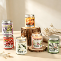 Bougies d'aromathérapie en verre, ornements parfumés pour la maison en cire de soja, souvenirs de vacances