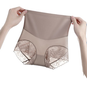 Pantalones Moldeadores de Nylon de Alta Calidad para Mujer Posparto, Talla XL, Tipo Tanga, Sin Costuras, con Bordes Rizados, Tinte Liso, Logotipo en la Cintura - Product Image 2