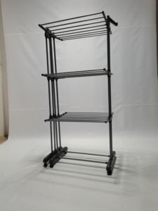 Tendedero <span class=keywords><strong>de</strong></span> <span class=keywords><strong>Ropa</strong></span> Plegable Multicapa <span class=keywords><strong>de</strong></span> Metal con Ruedas, Diseño Nuevo, Estilo Popular para Bebés, ISA-M6033 - Product Image 6