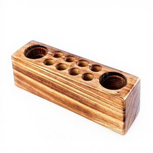 Organisateur de bureau en bois fait main avec plusieurs compartiments pour stylos, crayons, fournitures de bureau et accessoires - Product Image 5
