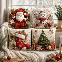 Housse de coussin de Noël, Housse de coussin de canapé, Housse de coussin décorative de fêtes, Housse de coussin de Noël pour la décoration intérieure, Vente en gros