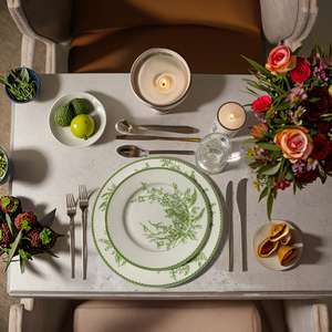 Wholesale Designer Bone China <b>Dinnerware</b> <b>Sets</b> Porcelain Dinner Plates Color Enamel Technique Pattern Type Plant <b>for</b> 12 Users - Product Image 1